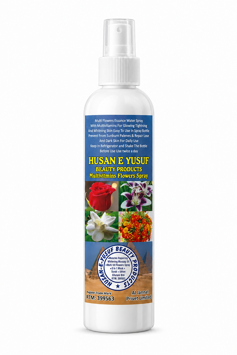 Husnae Floral Face & Body Mist with Multi-Vitamin Flower Extracts Beauty Spray